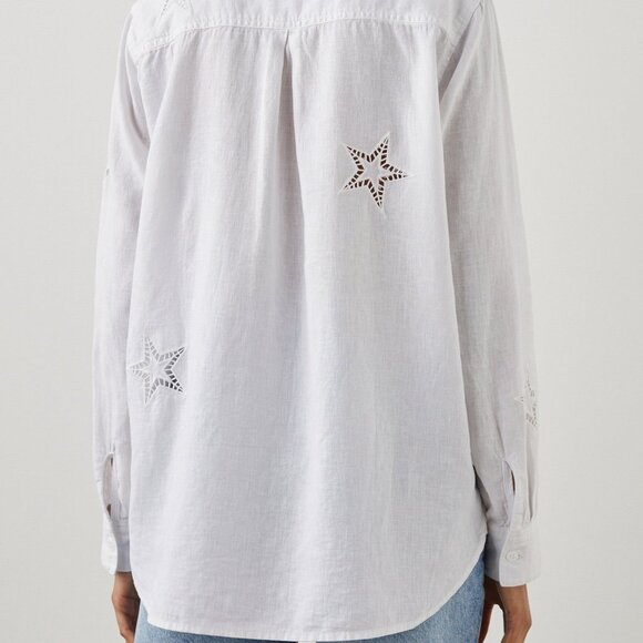 Rails Charli Shirt - White Eyelet Stars - Picture 5 of 9